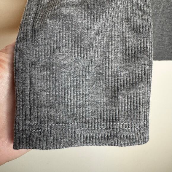 Caslon Women’s Rib Polo Shirt Long Sleeve Gray Collared Pullover Top NWT Size M - Picture 4 of 8